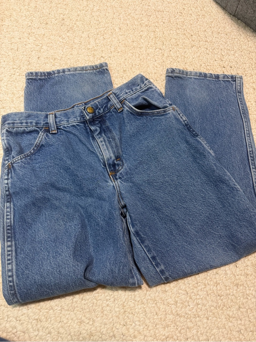 Vintage Rustler Classic Blue Boys Denim Jeans 12 Husky